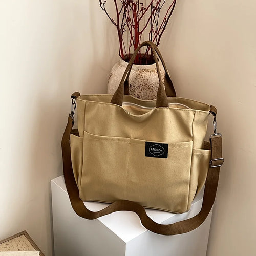 Large Capacity Tote Bag for Women – Multi-Pocket Shoulder & Crossbody