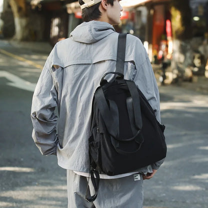 Waterproof nylon shoulder backpack women lightweight literary simple large capacity handbag