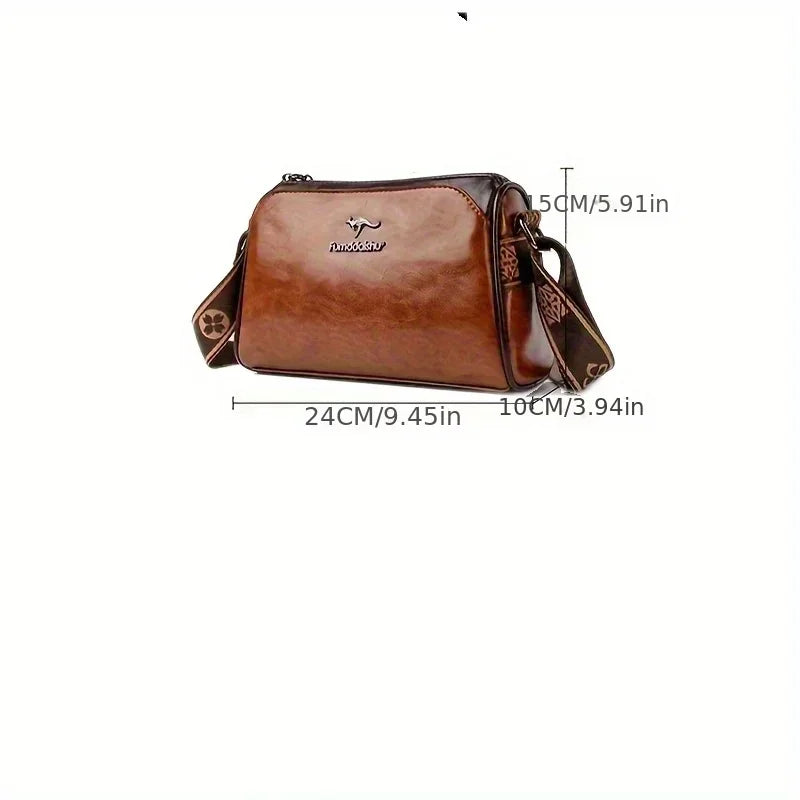 Elegant Water-Resistant Handbags Crossbody Bag Solid Color Adjustable Strap Secure Zipper Closure