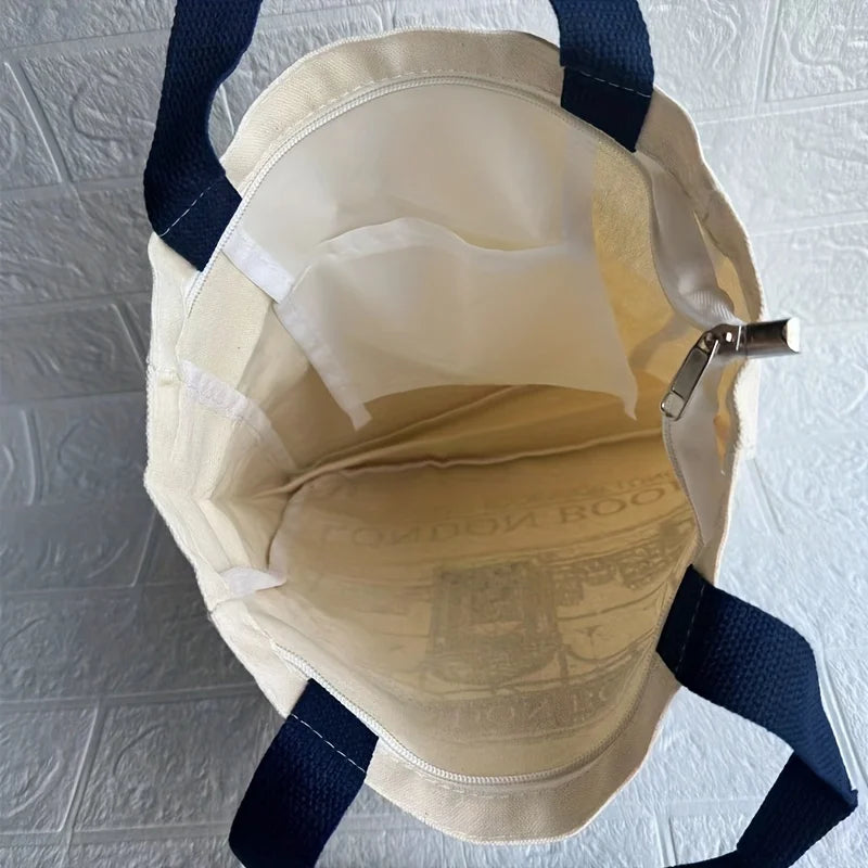 Canvas Tote Bag – Large Literary Shakespeare Shoulder Bag