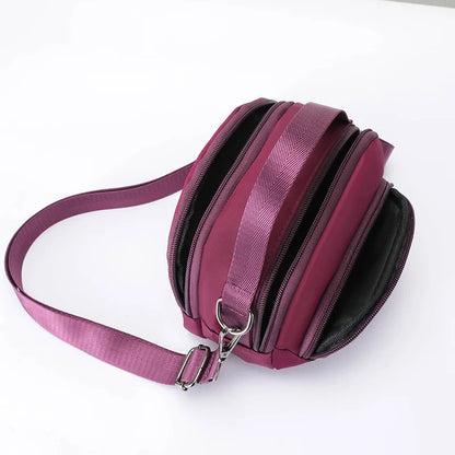 Waterproof Nylon Fabric Diamond-Shaped Single-Shoulder Crossbody Bag Ladies - Waterproof