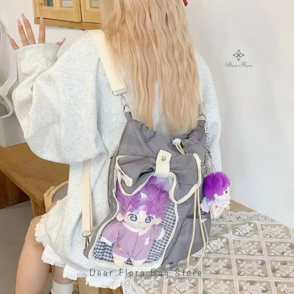 Drawstring Ita Bag – Transparent Crossbody Shoulder Bag
