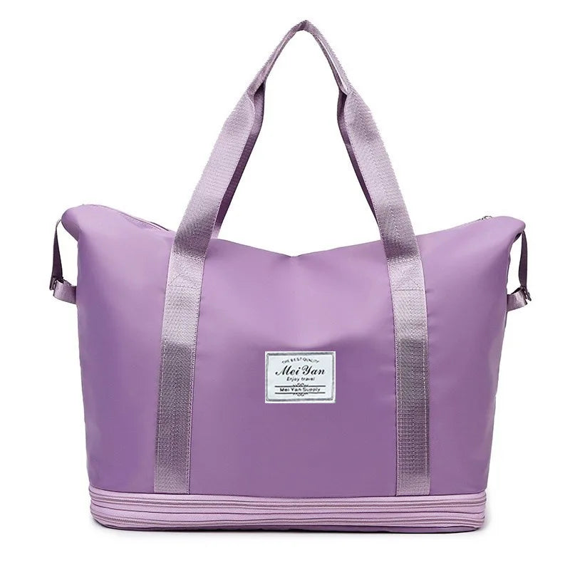 Double Extended Large Capacity Travel Bag Dry Wet Separation Lightweight Storage Student Luggage