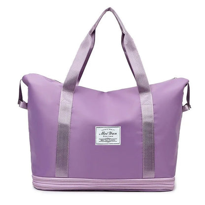 Double Extended Large Capacity Travel Bag Dry Wet Separation Lightweight Storage Student Luggage