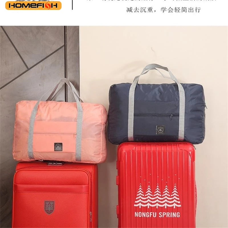 Homefish Foldable Travel Tote Bag Women Lightweight Carry-On Luggage Bag Large Capacity Casual