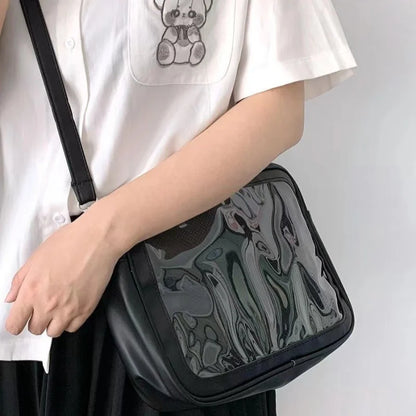 Clear Window Ita Bag Crossbody Shoulder Bag for Girls
