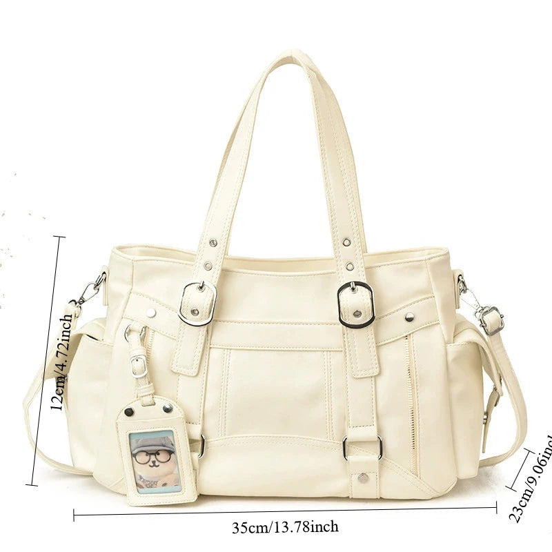 Large Capacity Tote Bag Trendy Sweet-And-Cool Style Versatile Handbag Simple Commuting Crossbody