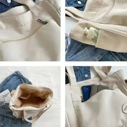 Canvas Tote Bag – Large Capacity Women's Shoulder & Commuter Handbag