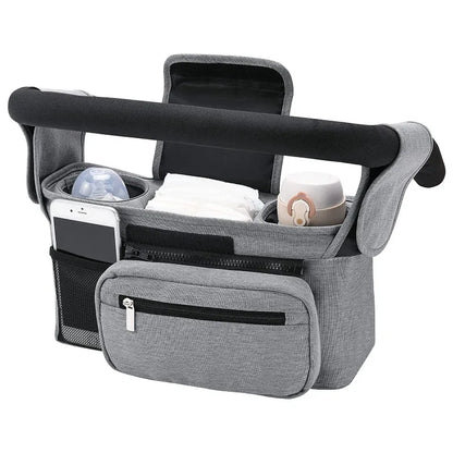 Stroller Organizer Bag with Cup Holders – Large Capacity Baby Caddy