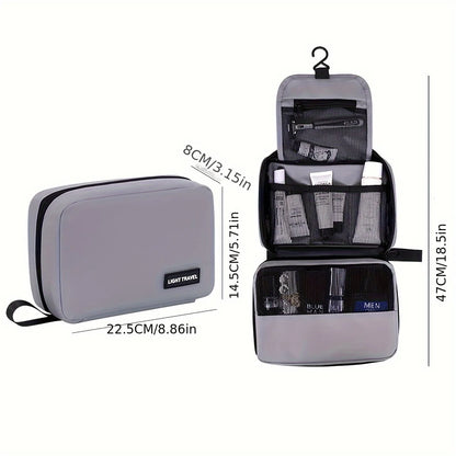 Men Foldable Toiletry Bag Travel Business Layered Multiple Pockets Cosmetic Makeup Cases Male