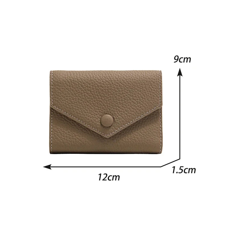 Pu Leather Small Women Wallet Luxury Envelope Card Holder Brand Designer Multipurpose Zip Coin