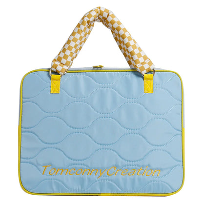 Color Collision Nylon Computer Bag 16 Hand Lading Shoulder Laptop 15 6 Large Capacity Storage Layer