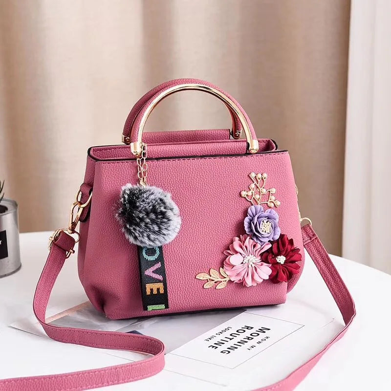 Elegant Mini Crossbody Bag 3d Flower Decor Handbag Women S Shoulder Bag Street Trends Tote Bag Purse