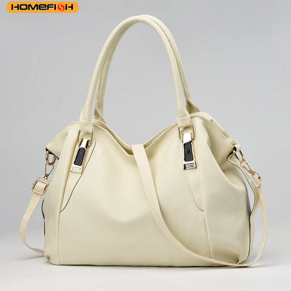 Trendy Casual Shoulder Crossbody Bag Homefish Solid Soft Large Capacity Handbag Women - Soft