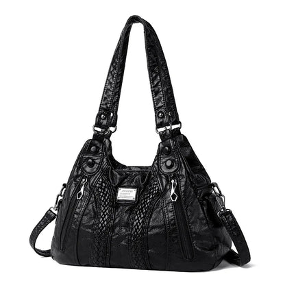 Women S Tote Bag Large-Capacity Handbag Horizontal Soft Leather Women S Single-Shoulder Bag - Soft