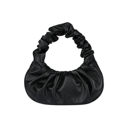 Homefish Pleated Pu Cloud Handlebags Women Leisure Armpit Shoulder Bags Dumpling Handbag Female