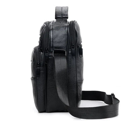 Genuine Leather Men S Casual Single-Shoulder Bag Crossbody Business Hand-Carry Large-Capacity