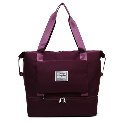 Waterproof Gym Tote Bag for Women – Shoe Compartment & Multi-Pocket