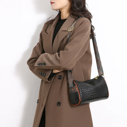Single Shoulder Armpit Bag Stylish Woven Woman Retro Simple Versatile Commuter Large-Capacity
