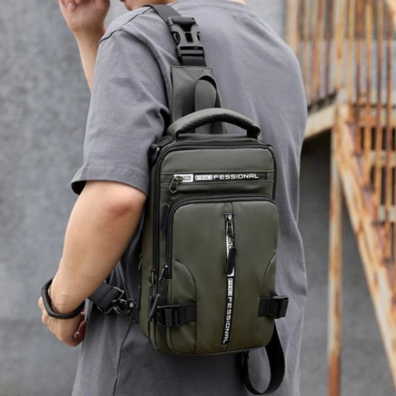 Men Multifunctional Chest Bag Convertible Crossbody Shoulder Backpack