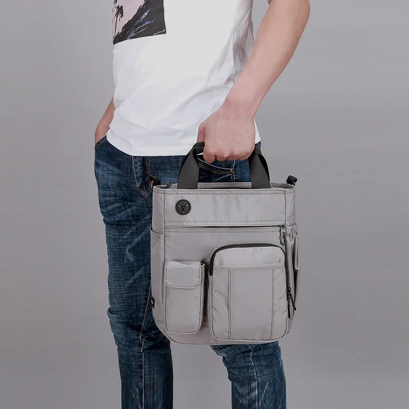 Shoulder Crossbody Bag Men S Casual Multi-Function Portable Business Oxford Cloth File Computer