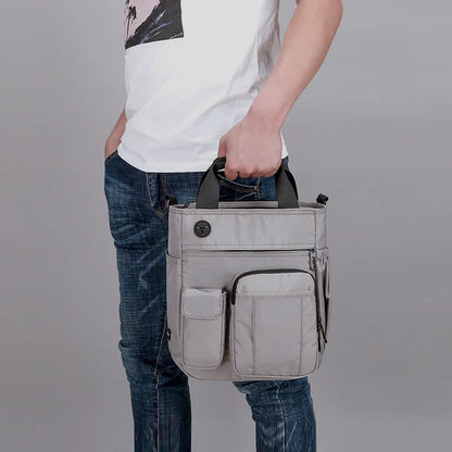 Shoulder Crossbody Bag Men S Casual Multi-Function Portable Business Oxford Cloth File Computer