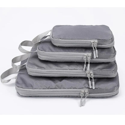 Homefish 4 Pcs Compressible Travel Organizer Bag Vertical Waterproof Multi-Functional Business
