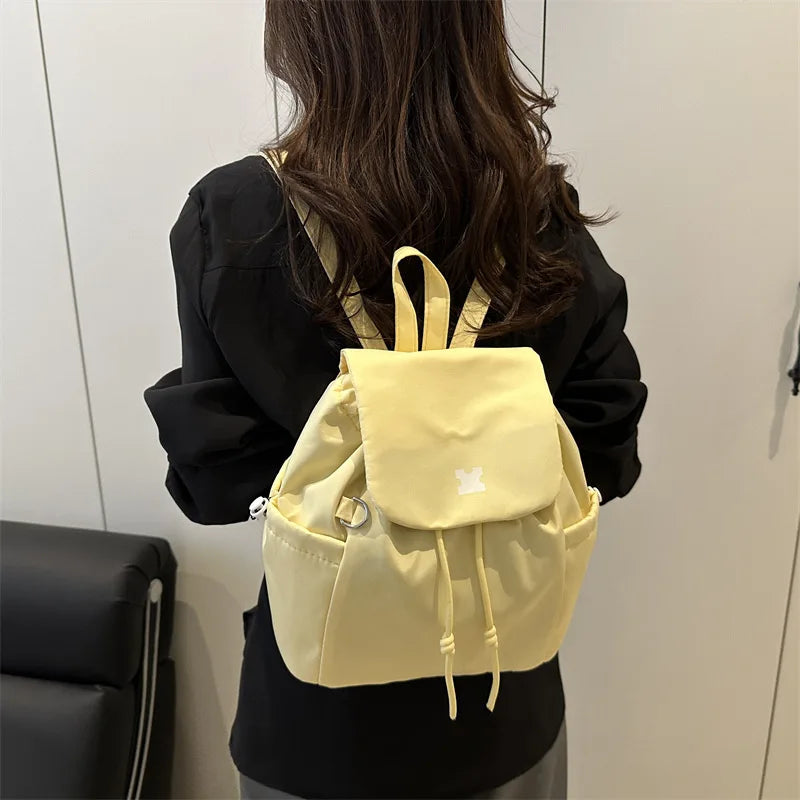 Simple Casual Daypack Girls Students Daily Commute Travel Outdoor Shoulder Bag