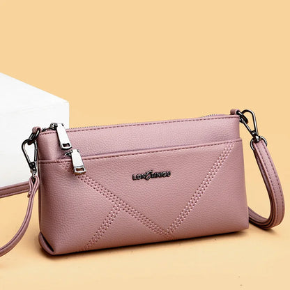 Horizontal Square-Shaped Crossbody Bag Simple Ladies Clutch Multi-Functional Commuting