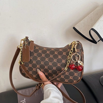 Monogram Shoulder Bag – Cherry Charm Mini Underarm Purse