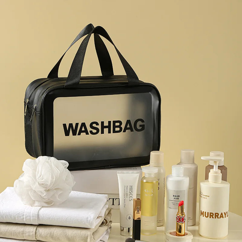 Clear Waterproof Cosmetic Bag – Dry Wet Separation Wash Bag