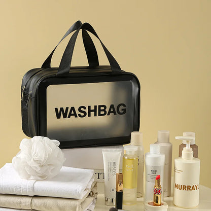 Clear Waterproof Cosmetic Bag – Dry Wet Separation Wash Bag