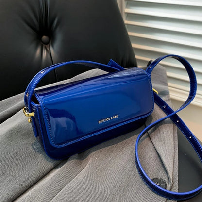 Glossy Patent Leather Crossbody Shoulder Bag for Women