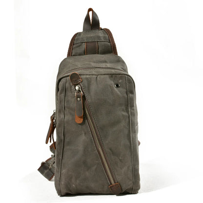 Aged Canvas Dual-Purpose Chest Bag Men S Backpack Casual Multi-Functional Men S Small Backpack