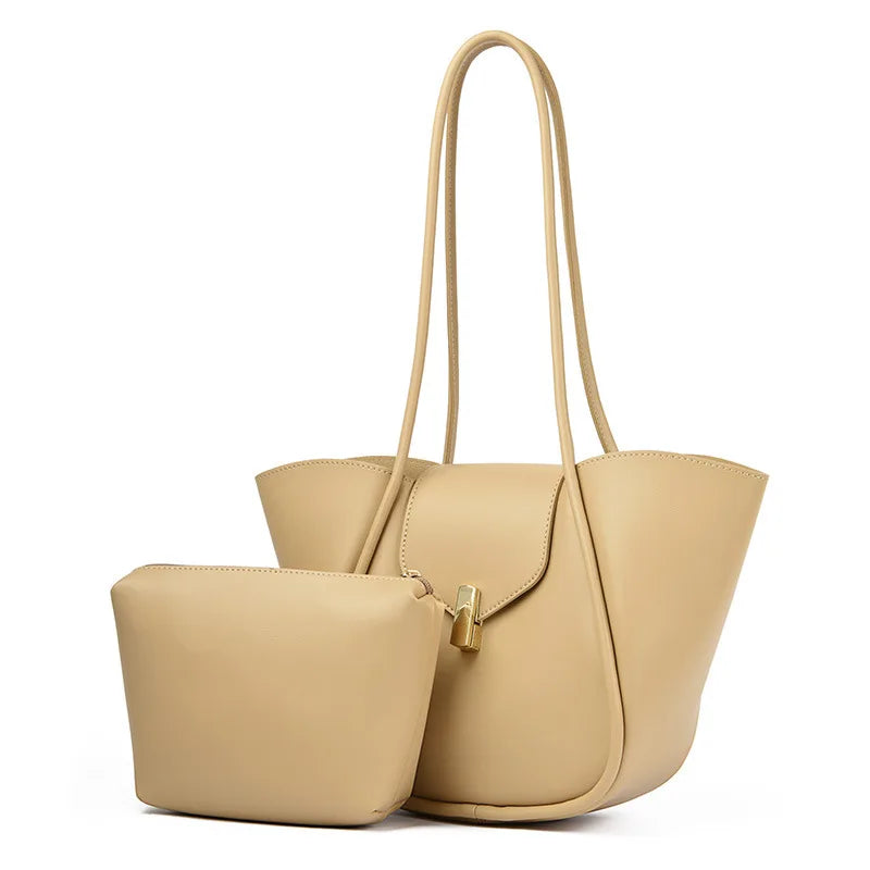 Large Capacity Tote Bag for Women – Work Shoulder Handbag with Pouch