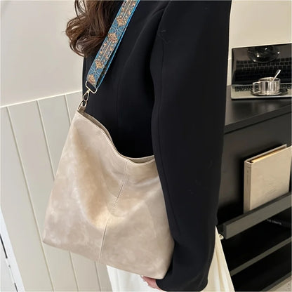 Bohemian Crossbody Shoulder Bag for Women – Large Capacity with Wide Strap