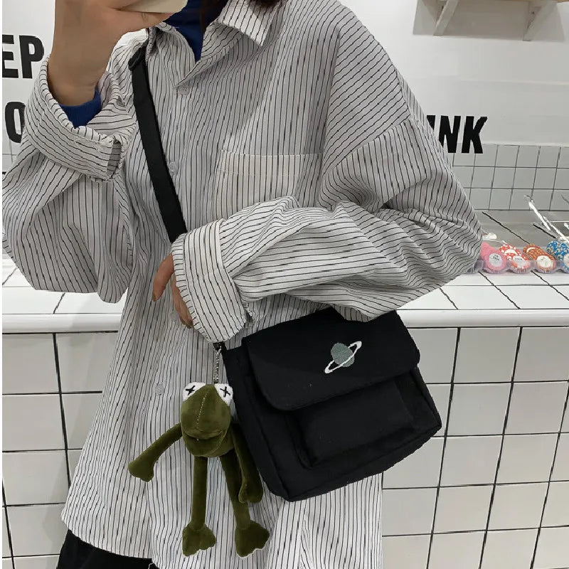 Canvas Crossbody Bag for Women – Cute Print Messenger Bag