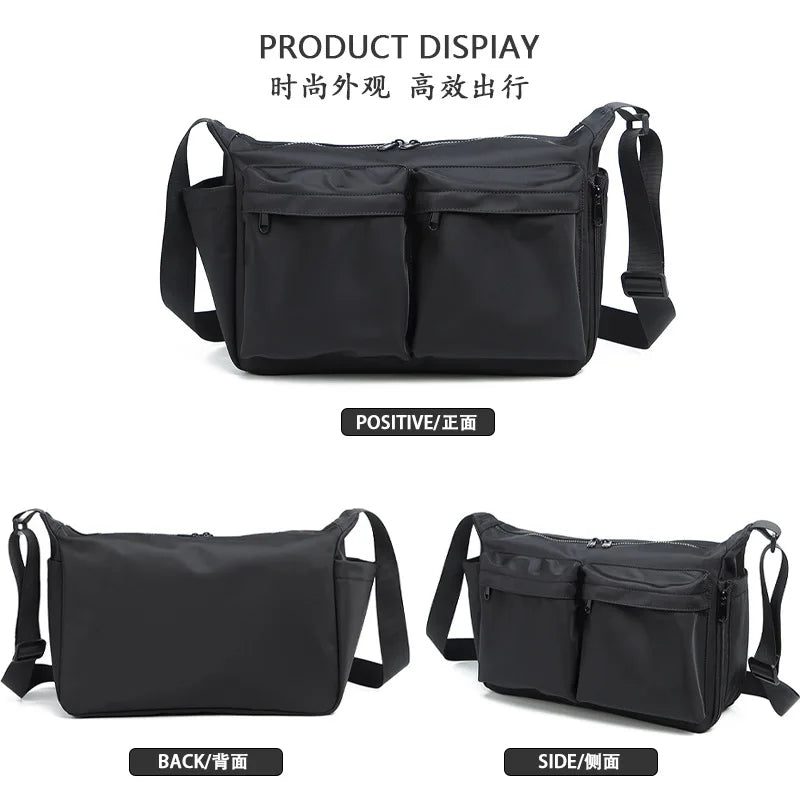 Lightweight Men S Women Crossbody Bag Fashionable Multi-Pocket Workwear Versatile Single-Shoulder