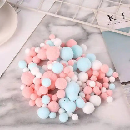 Mixed Size Pompom Balls Set – DIY Bag & Hair Accessories