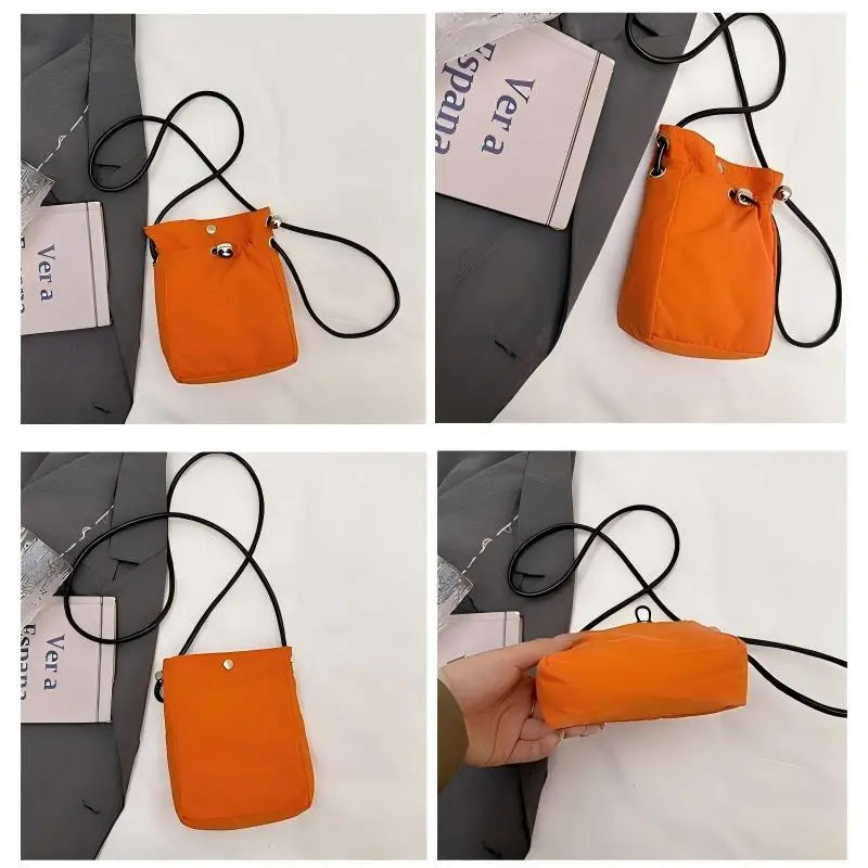 Homefish Nylon Crossbody Bag Soft Mini Phone Wallet Multifunctional Square Shoulder Purse Messenger