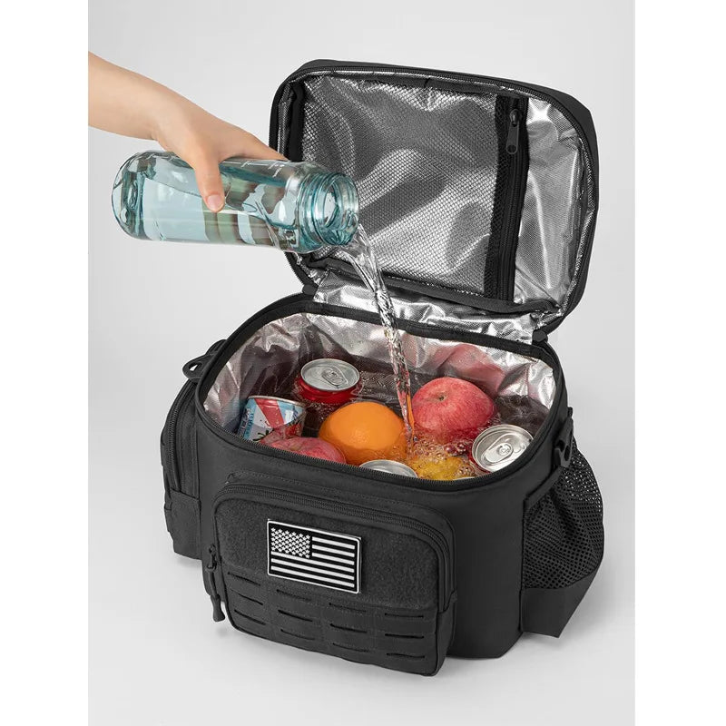 Homefish Tactical Lunch Bag Men Heavy Duty Leakproof Insulated Cooler Outdoor Work Camping Picnic