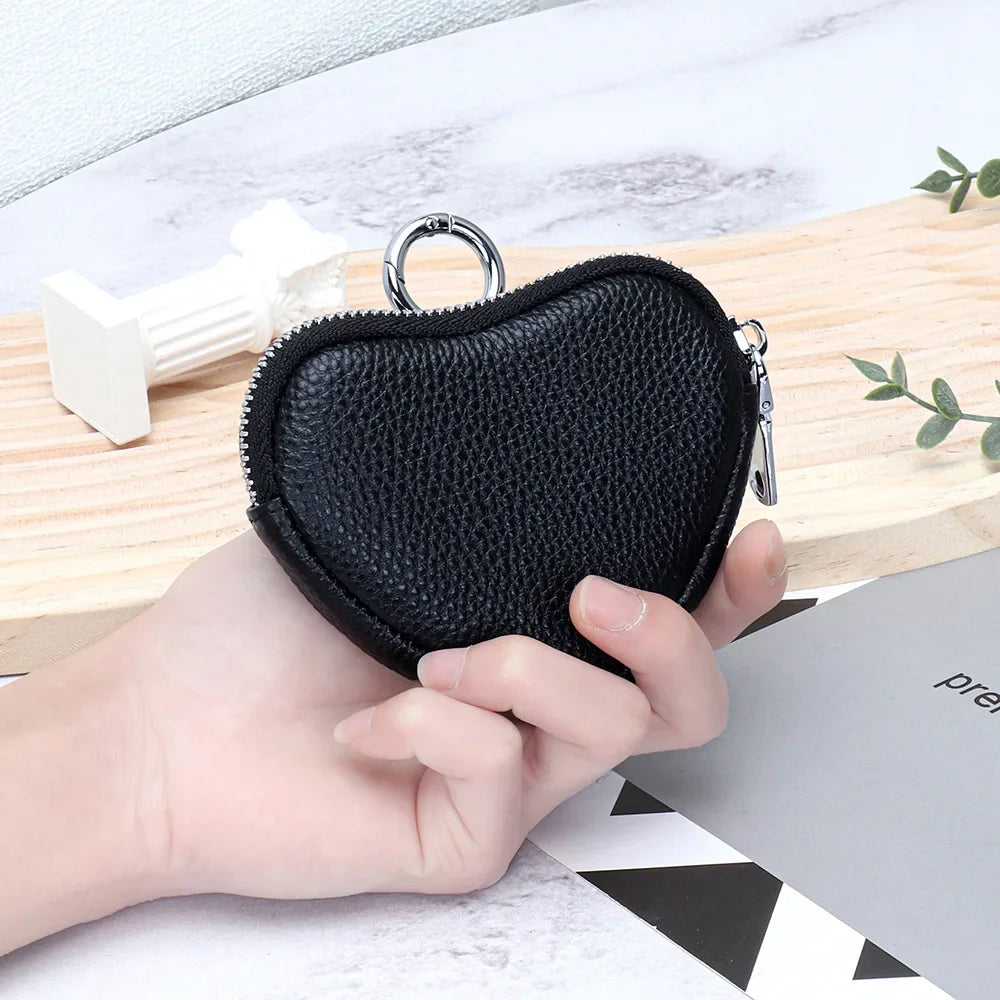 Leather Purse Lady Creative Love Earphones Coin Storage Bag Schoolbag Pendant Mini Simple Small