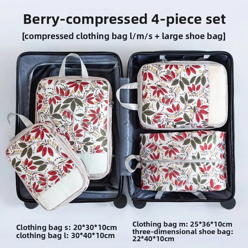 Printing Travel Storage Bag Compression Set Digital Toileting Makeup Clothes Shoes Luggage