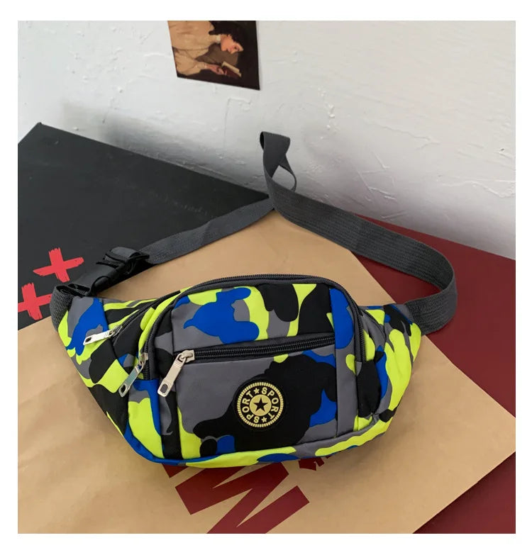 Camouflage Color Waist Bag Outdoor Mobile Phone Storage Diagonal Cross Chest Men S Travel Hiking