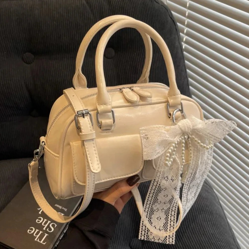 Ladies Crossbody Bag Everything Popular Casual Sweet Lace Ballet Style Design Sense Spring Summer