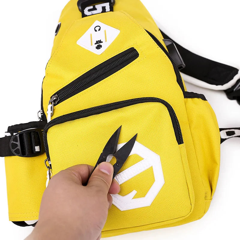 Cross-Body Men S Chest Bag Shoulder Widened Strap Large Capacity Mobile Phone Storage Small Backpack