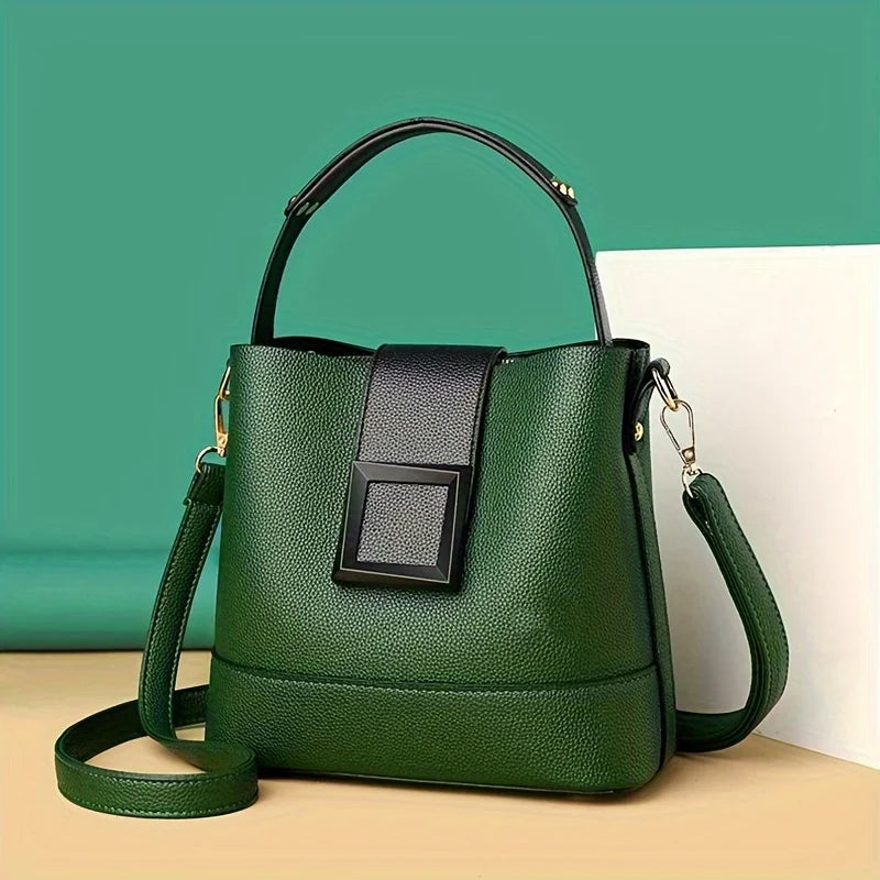 Patent Leather Shoulder Bag Women Stylish Underarm Handbag