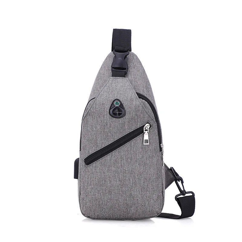 Simple Men S Chest Bag Trendy Cool Shoulder Crossbody Multi-Function Large Capacity Waterproof