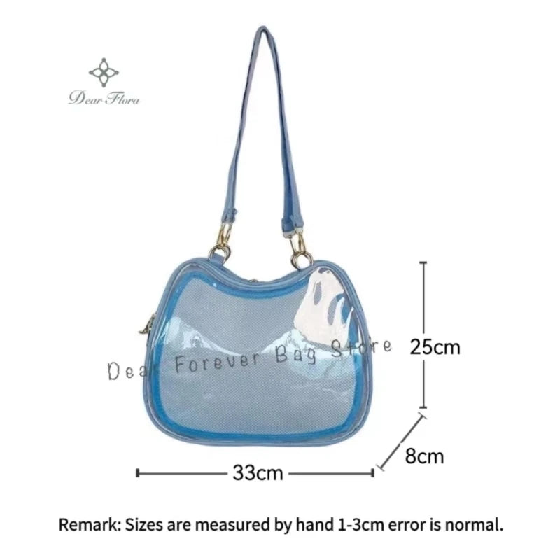 Cat-Shaped Ita Bag – Transparent Crossbody Shoulder Bag