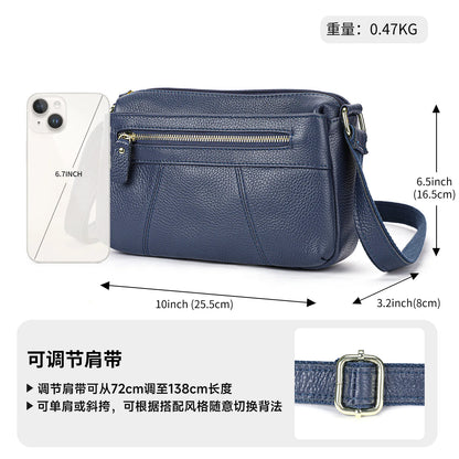 Real Leather Women S Shoulder Bag Commuting Square Cowhide Crossbody